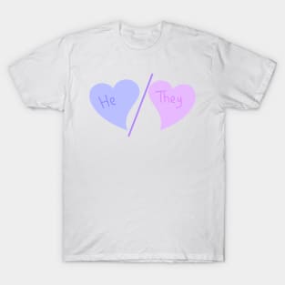 He/They Pronouns T-Shirt